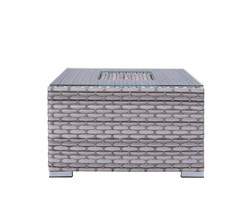 Acme Furniture Laurance Sectional, Gray Fabric & Gray Finish