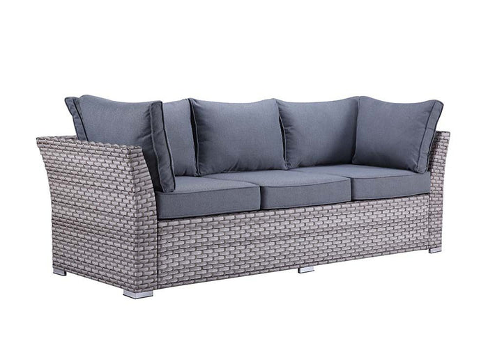 Acme Furniture Laurance Sectional, Gray Fabric & Gray Finish