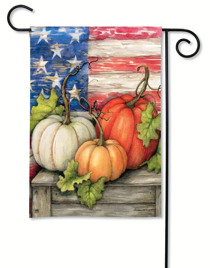 Garden Flag - BreezeArt - Patriotic Pumpkins