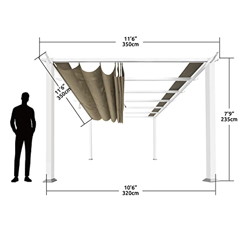 Paragon Outdoor Backyard Structure Soft Top with Aspen Frame Pergola 11' x 11'