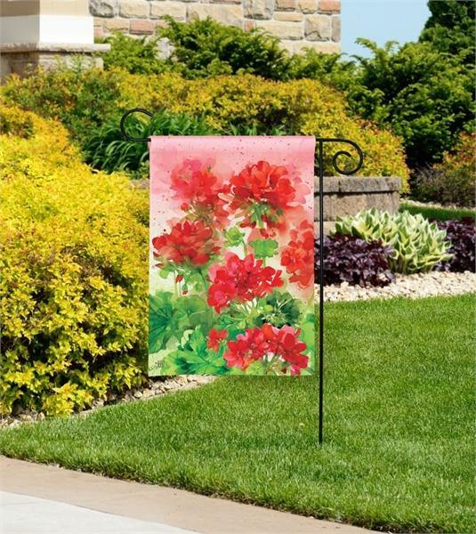 Garden Flag - BreezeArt - Geranium Garden - My Backyard Decor
