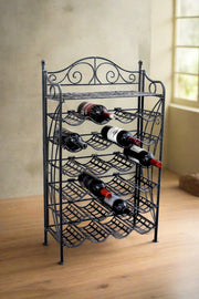 24 Bottle Wine Rack – Powder Coated Iron - Mandalay - My Backyard Decor
