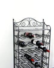 24 Bottle Wine Rack – Powder Coated Iron - Mandalay - My Backyard Decor