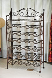 24 Bottle Wine Rack – Powder Coated Iron - Mandalay - My Backyard Decor