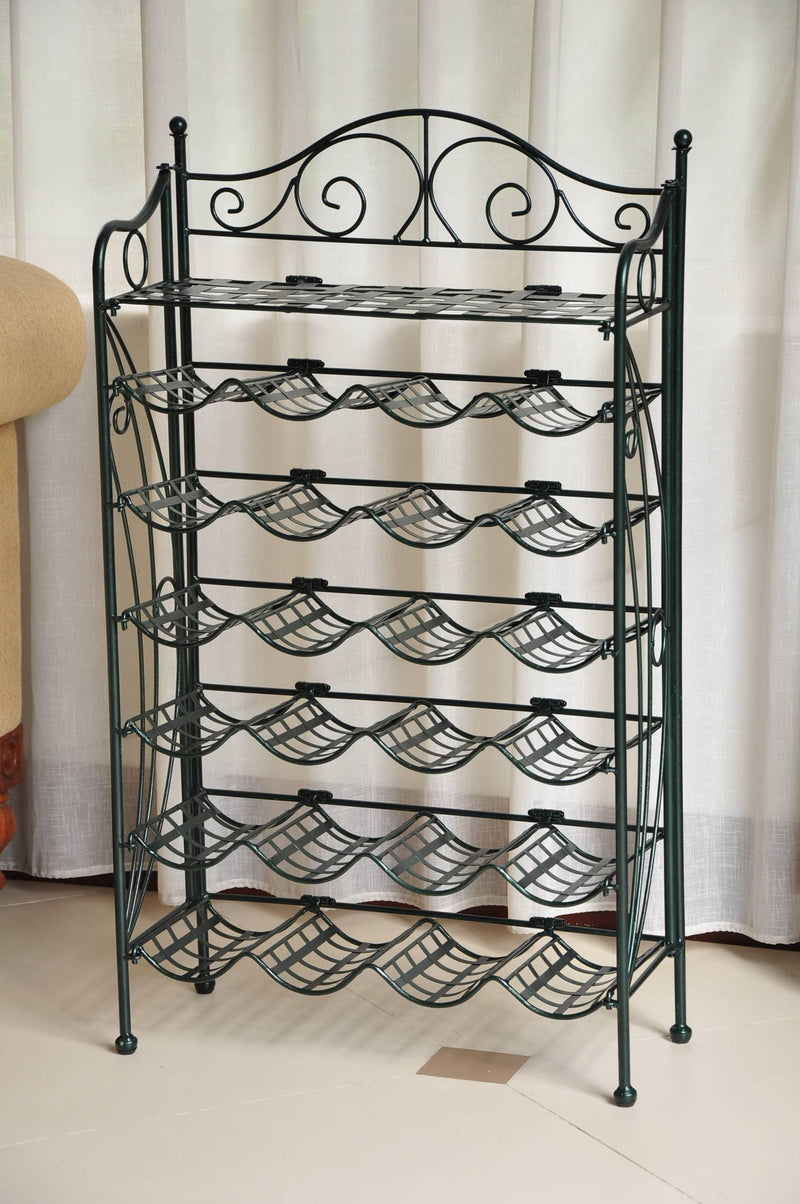 24 Bottle Wine Rack – Powder Coated Iron - Mandalay - My Backyard Decor