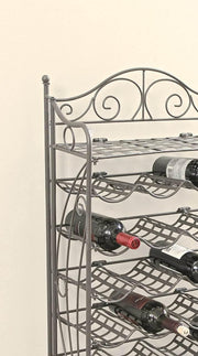 24 Bottle Wine Rack – Powder Coated Iron - Mandalay - My Backyard Decor