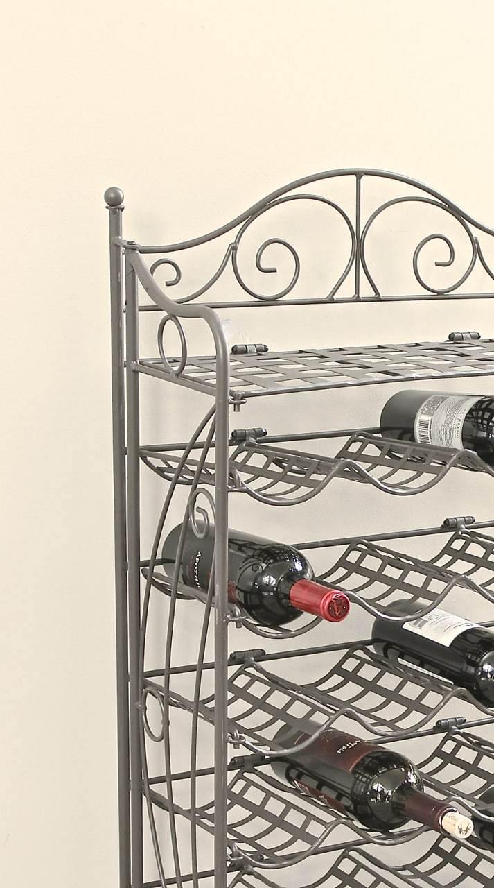 24 Bottle Wine Rack – Powder Coated Iron - Mandalay - My Backyard Decor