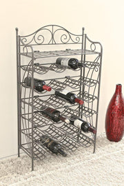 24 Bottle Wine Rack – Powder Coated Iron - Mandalay - My Backyard Decor