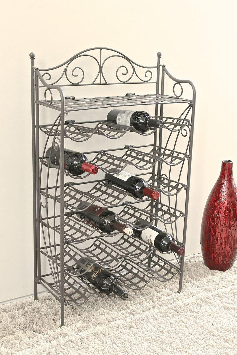 24 Bottle Wine Rack – Powder Coated Iron - Mandalay - My Backyard Decor
