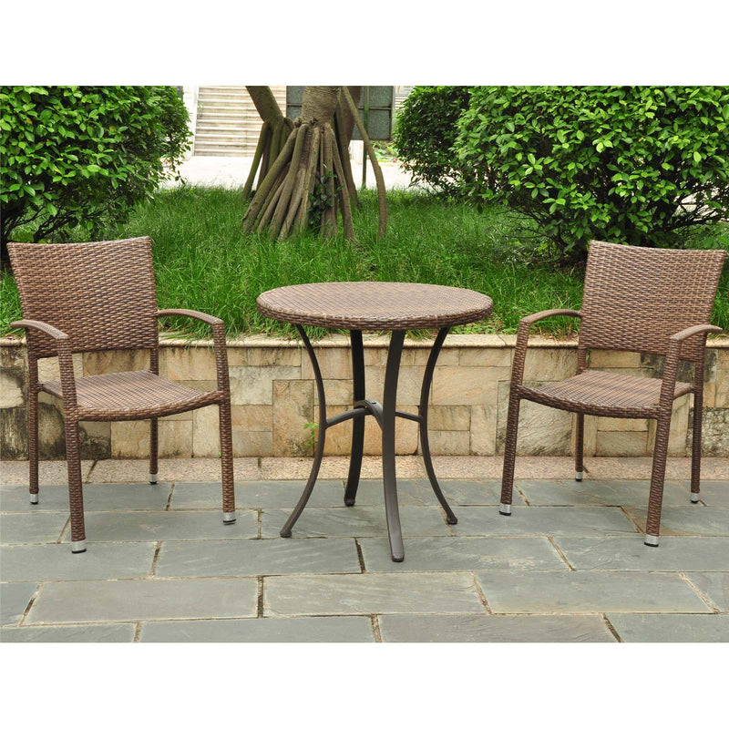 Bistro Set – 3 Piece – Resin Wicker & Powder Coated Aluminum - Barcelona
