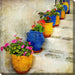 Outdoor Canvas Art 24x24 Bright Pots - My Backyard Decor