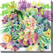 Outdoor Canvas Art 24x24 Succulent Blooms - My Backyard Decor