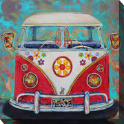 Outdoor Canvas Art 24x24 Hippy Van - My Backyard Decor