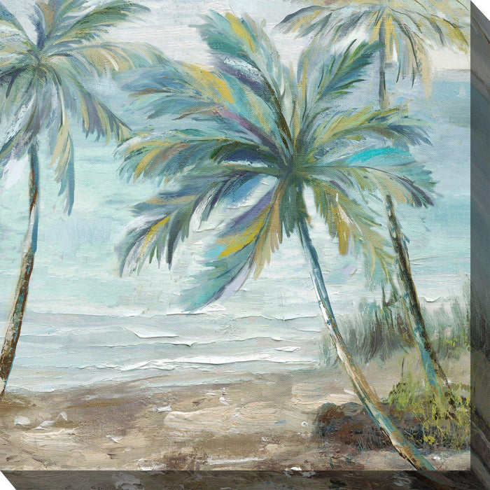 Outdoor Canvas Art 24x24 Coastal Palm 2 - My Backyard Decor