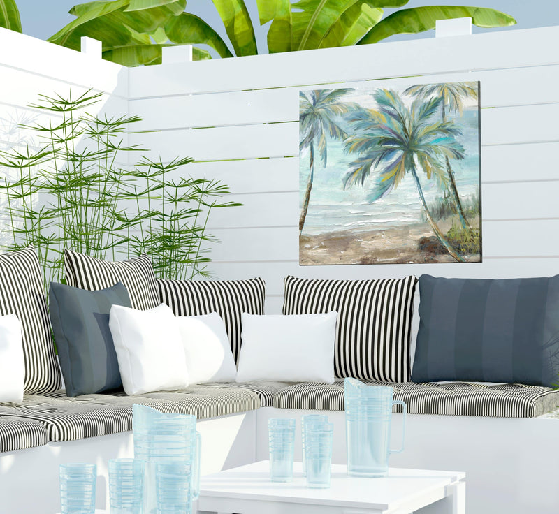 Outdoor Canvas Art 24x24 Coastal Palm 2 - My Backyard Decor