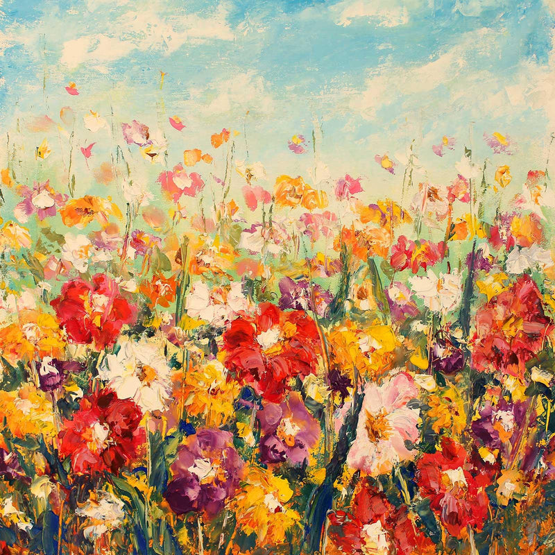 Outdoor Canvas Art 24x24 Floral Palette - My Backyard Decor