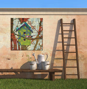 Outdoor Canvas Art 24x24 Birdie's Home - My Backyard Decor