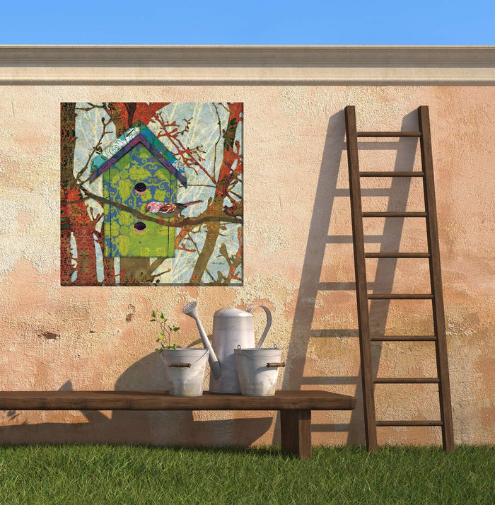 Outdoor Canvas Art 24x24 Birdie's Home - My Backyard Decor