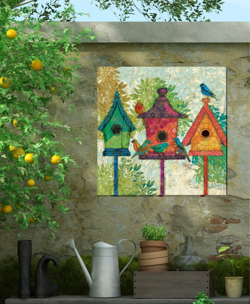 Outdoor Canvas Art 24x24 Three Neighbors - My Backyard Decor