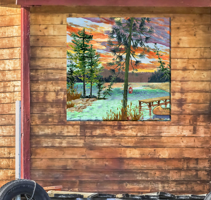 Outdoor Canvas Art 24x24 Summer Camp - My Backyard Decor