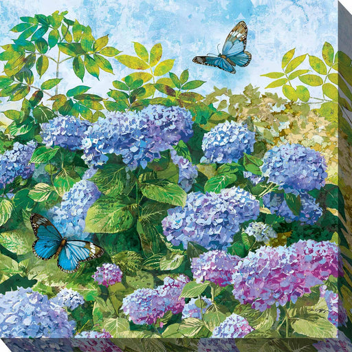 Outdoor Canvas Art 24x24 Butterfly Blues - My Backyard Decor