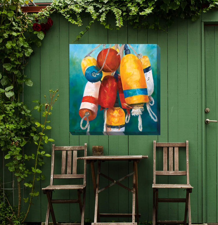 Outdoor Canvas Art 24x24 Buoys #1 - My Backyard Decor