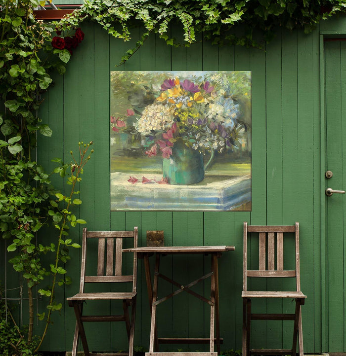 Outdoor Canvas Art 24x24 Picnic Posies - My Backyard Decor