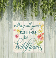 Outdoor Canvas Art 24x24 Wildflower Words - My Backyard Decor