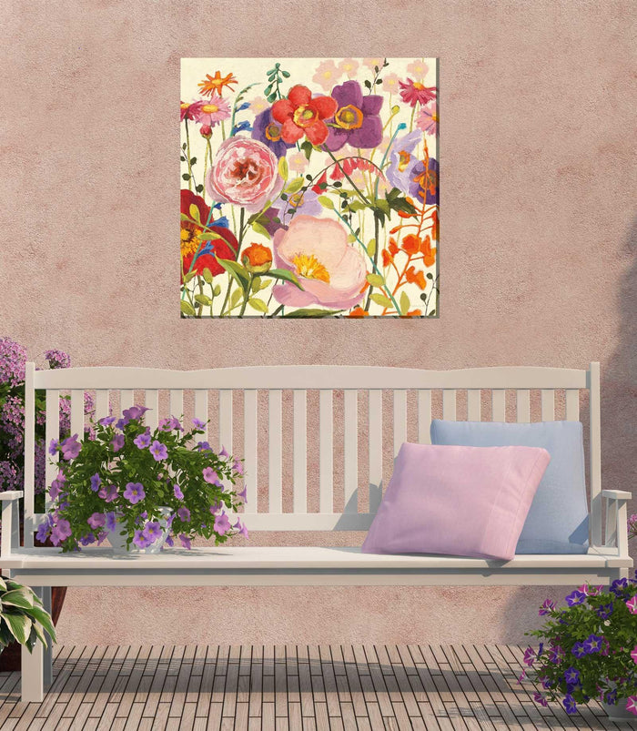 Outdoor Canvas Art 24x24 Spring Frolic - My Backyard Decor