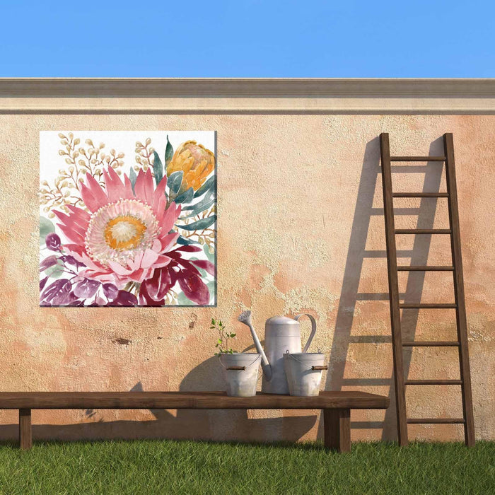 Outdoor Canvas Art 24x24 King Protea - My Backyard Decor