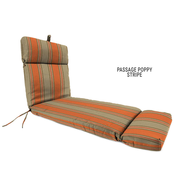 Outdoor Custom Chaise Lounge Cushions  – Sunbrella, Hinged, French Edge - My Backyard Decor