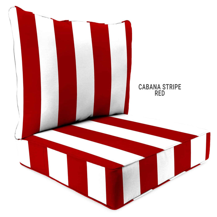 Outdoor Custom Chair Cushions – 2-Piece – Spun Polyester, Knife/Box Edge - My Backyard Decor