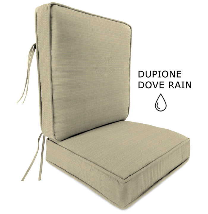 Outdoor Custom Chair Cushions – 2-Piece - Sunbrella - Box Edge - My Backyard Decor