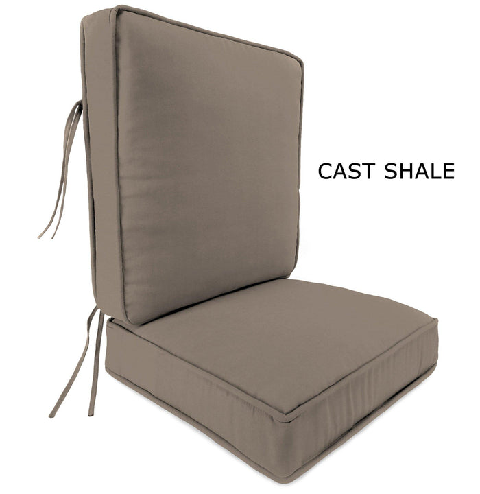 Outdoor Custom Chair Cushions – 2-Piece - Sunbrella - Box Edge - My Backyard Decor