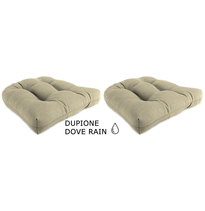 Outdoor Custom Wicker Chair Cushions – Set of 2 – Sunbrella Knife Edge - My Backyard Decor