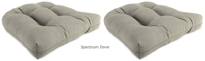 Outdoor Custom 19" Wicker Chair Cushions – Set of 2 – Sunbrella