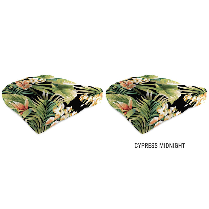 Outdoor Custom Wicker Chair Cushions – Set of 2 – Spun Polyester, Knife Edge - My Backyard Decor