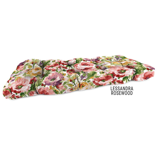 Outdoor Custom Wicker Loveseat Cushion – Spun Polyester - My Backyard Decor