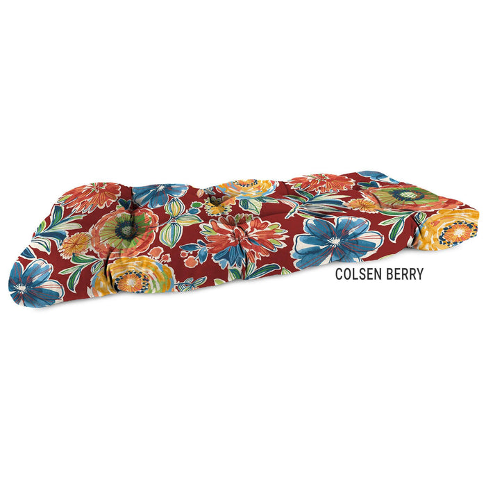 Outdoor Custom Wicker Loveseat Cushion – Spun Polyester - My Backyard Decor