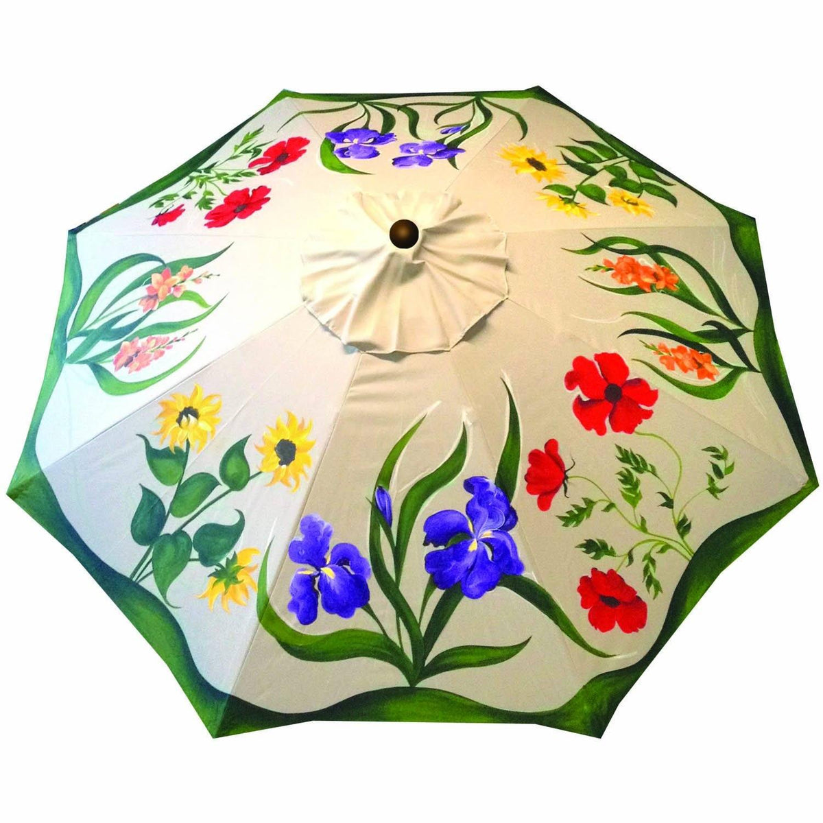 hand painted patio umbrellas Custom Garden Art Umbrella 80 Inch (Diameter) Approx Paint - This hand painted