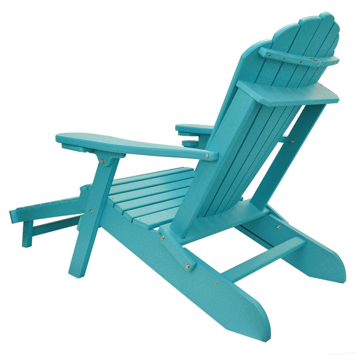 Deluxe Adirondack Chair with Footrest Poly Lumber Made in the USA
