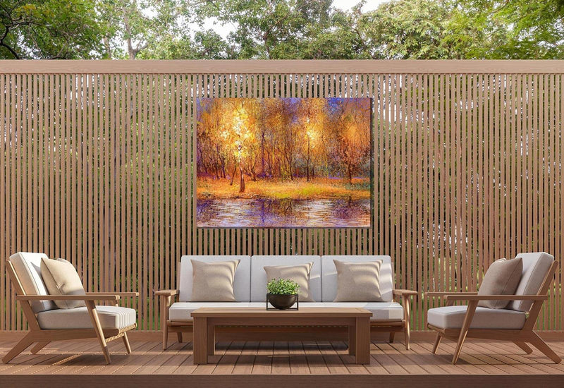 Outdoor Canvas Art 40x30 Midnight Sun - My Backyard Decor