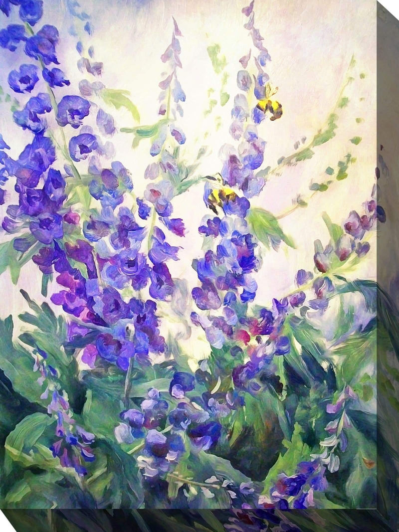 Outdoor Canvas Art 30x40 Blue Delphi - My Backyard Decor