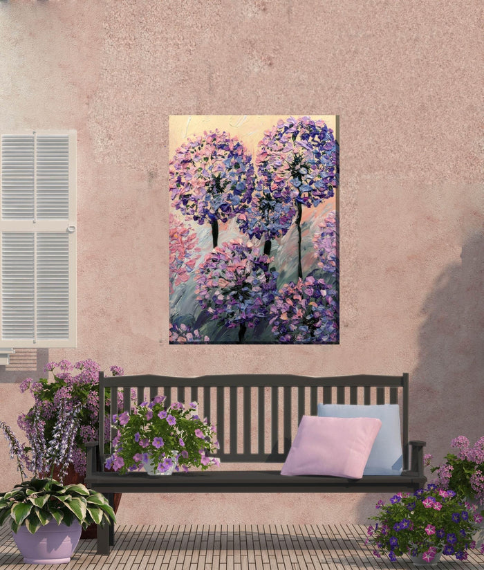 Outdoor Canvas Art 30x40 Artistic Allium - My Backyard Decor