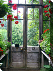 Outdoor Canvas Art 30x40 Time Worn Doors - My Backyard Decor