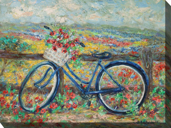 Outdoor Canvas Art 40x30 Country Bike - My Backyard Decor