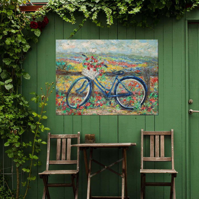 Outdoor Canvas Art 40x30 Country Bike - My Backyard Decor