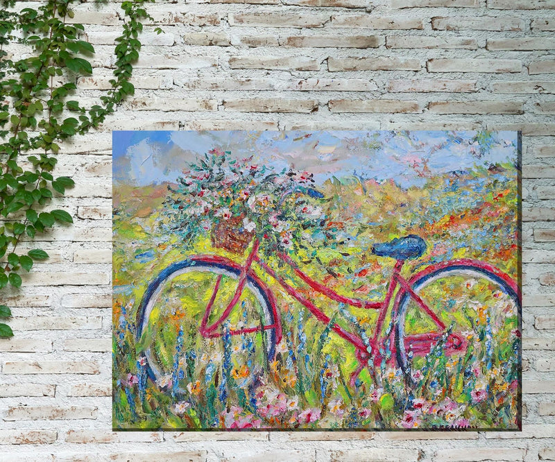 Outdoor Canvas Art 40x30 Brenda's Bike