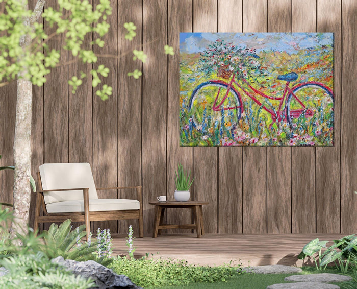Outdoor Canvas Art 40x30 Brenda's Bike
