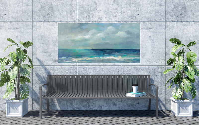 Outdoor Canvas Art 48x24 Blue on Blue